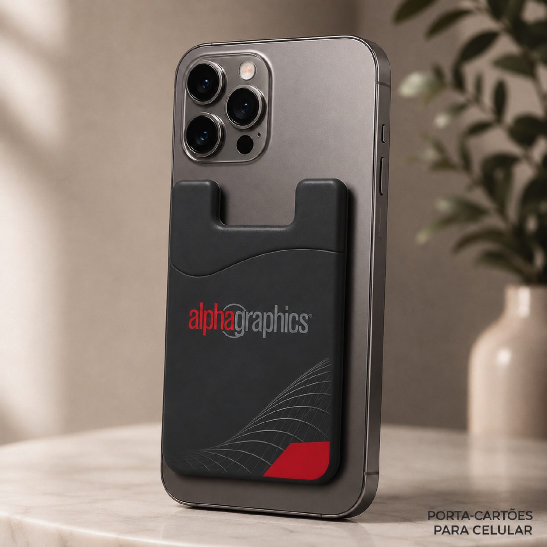 Porta-cartão para celular